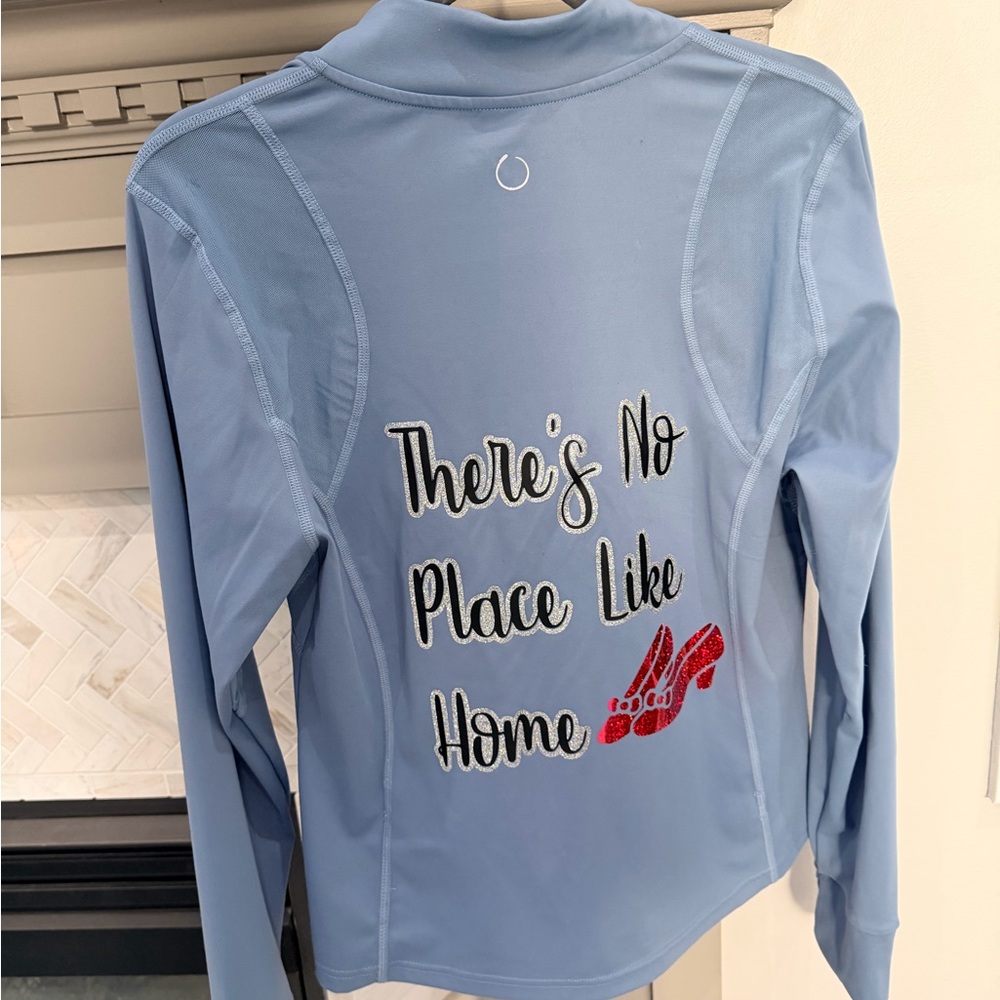 Blue Jacket with “There’s No Place Like Home” and ruby slippers + free patches